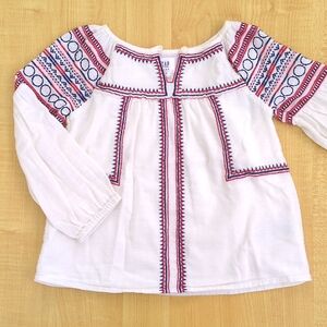 Gap embroidered peasant top size 4/5